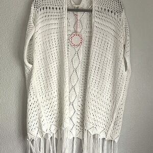 Umgee   Be yourself Crocheted Fringe Kimono